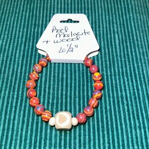 Beautiful Red Malachite Stretch Bracelet